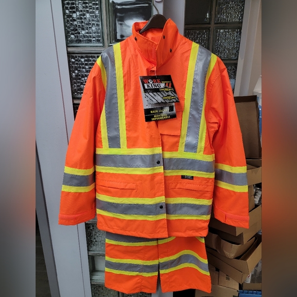 Work king hi-vis safety jacket and pants - Picture 1 of 6